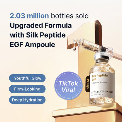 SUNGBOON EDITOR Ultimate Firming Bundle Set for Elasticity Support & Smooth-Looking Skin, EGF Silk Peptide Ampoule & Collagen Serum