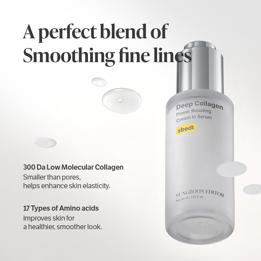 SUNGBOON EDITOR Ultimate Firming Bundle Set for Elasticity Support & Smooth-Looking Skin, EGF Silk Peptide Ampoule & Collagen Serum