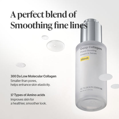 SUNGBOON EDITOR Ultimate Firming Bundle Set for Elasticity Support & Smooth-Looking Skin, EGF Silk Peptide Ampoule & Collagen Serum